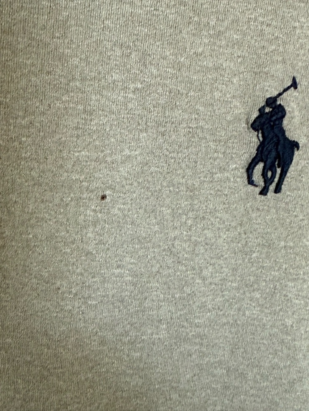 Polo by Ralph Lauren Light Gray Men's Polo with Navy Pony - Picture 3 of 3